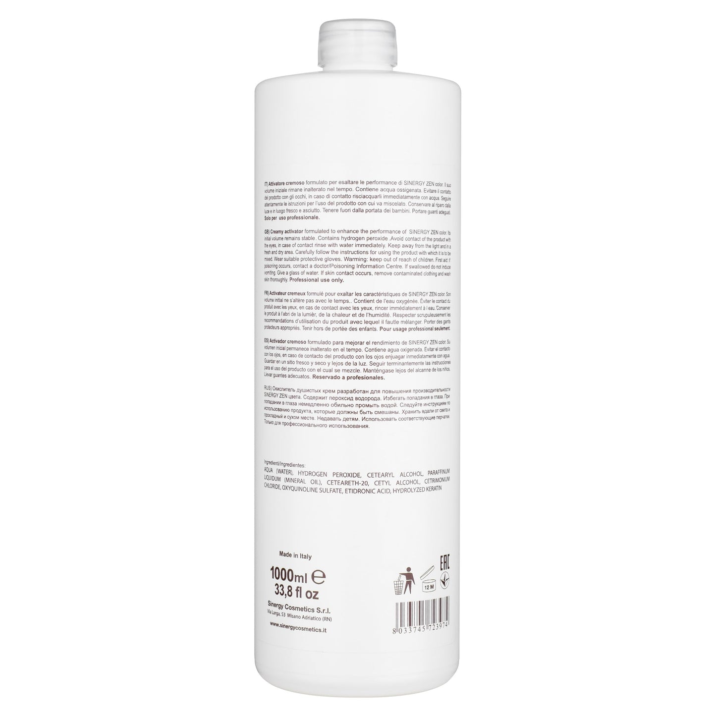 Окисник з кератином 6% ZEN Sinergy 1000 мл