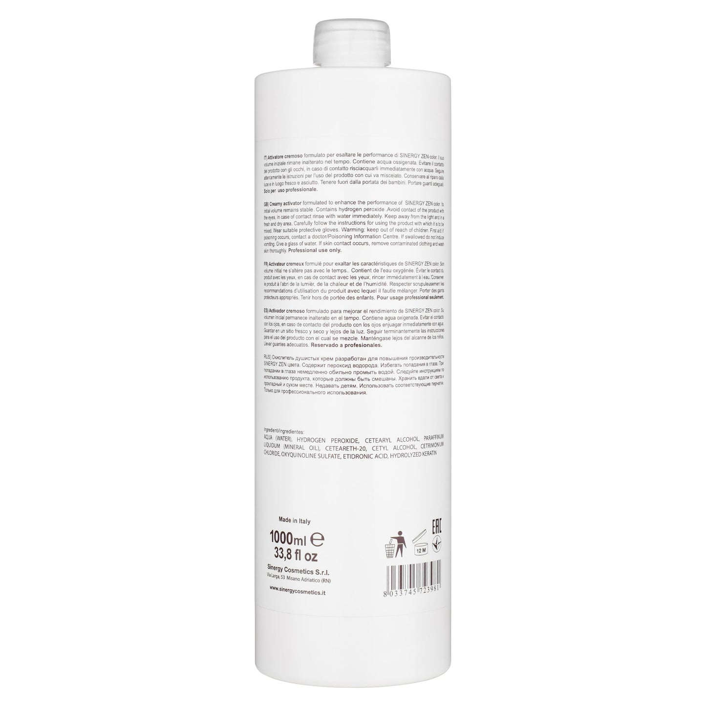 Окисник з кератином 9% ZEN Sinergy 1000 мл