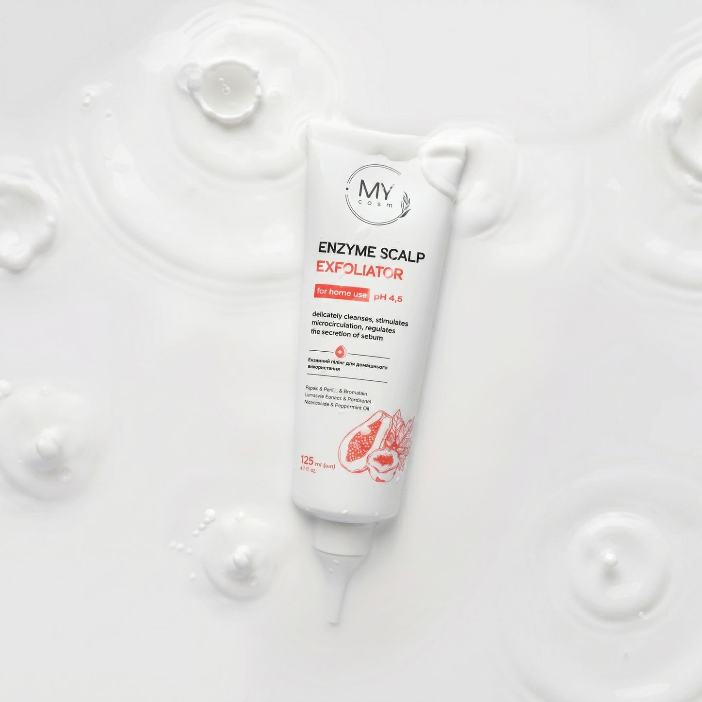 Пілінг ензимний для домашнього використання Enzyme Sclap Exfoliator MY cosm, 125 мл