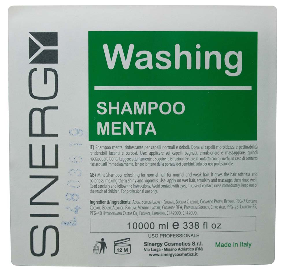 Шампунь ментоловий Sinergy 10л