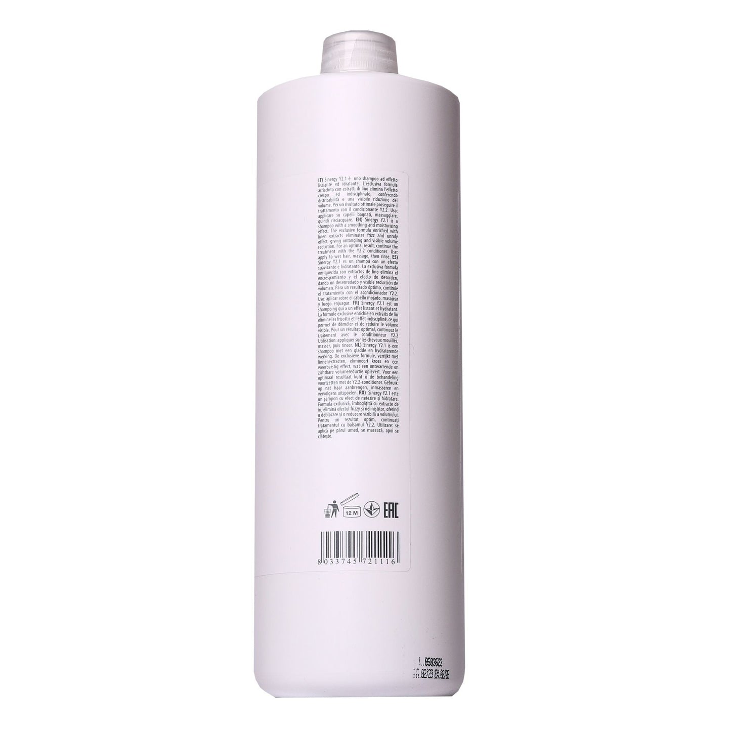 Шампунь для гладкості неслухняного волосся  Y2.1 Sinergy 1000 мл