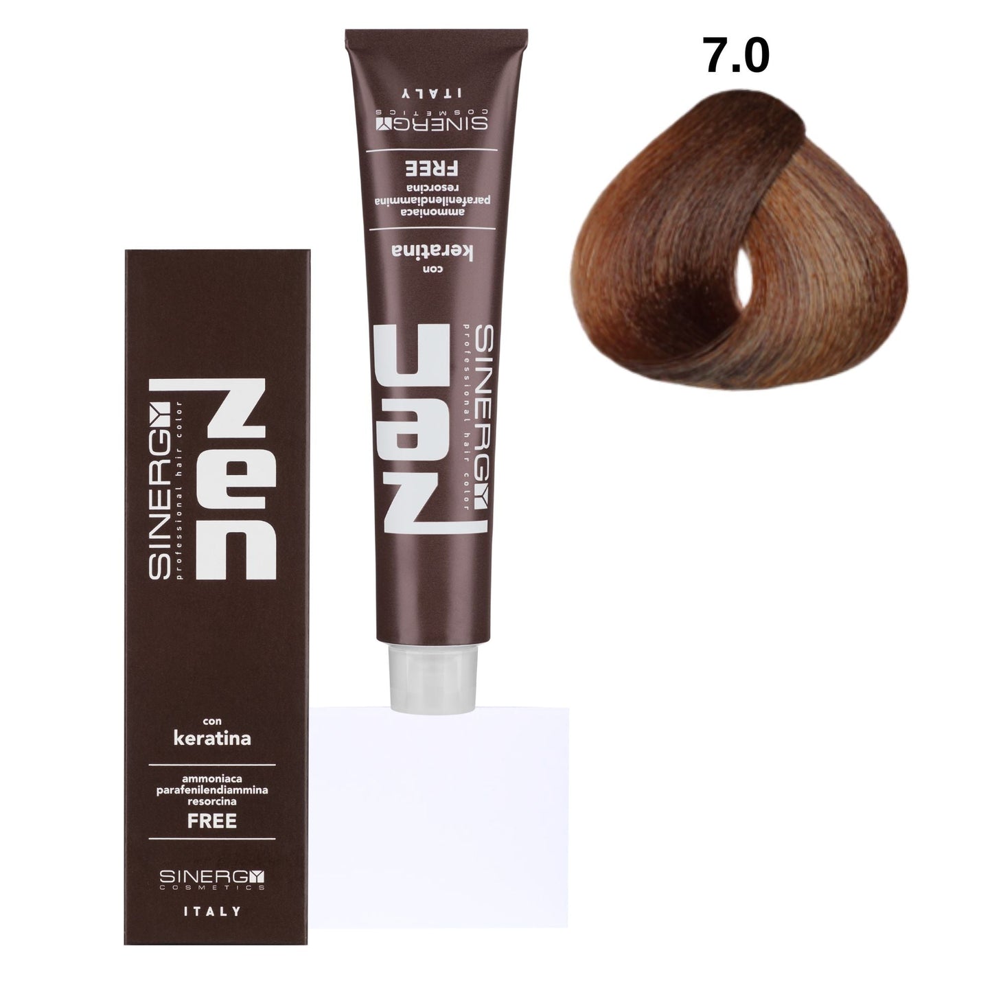 Безаміачна крем-фарба для волосся Sinergy №7/0 Русий 100 мл