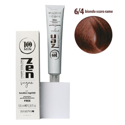 Тонуюча крем-фарба для волосся Sinergy ZEN 10min 6/4 темний мідний блонд, 100мл
