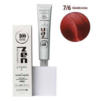 Тонуюча крем-фарба для волосся Sinergy ZEN 10min 7/6 рудий блонд, 100мл