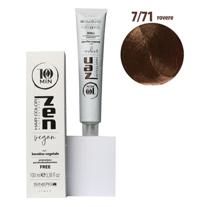 Тонуюча крем-фарба для волосся Sinergy ZEN 10min 7/71 русий коричнево-попелястий, 100мл