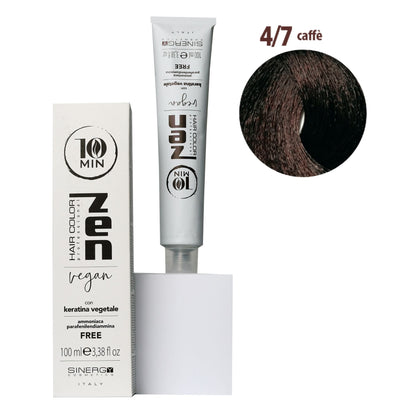 Тонуюча крем-фарба для волосся Sinergy ZEN 10min 4/7 кавовий, 100мл