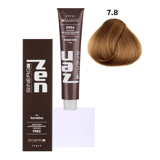 Безаміачна крем-фарба для волосся ZEN Sinergy 7/8, 100мл