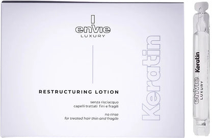 Ампули для реконструкції пошкодженого волосся LUXURY KERATIN ENVIE 10*10 мл