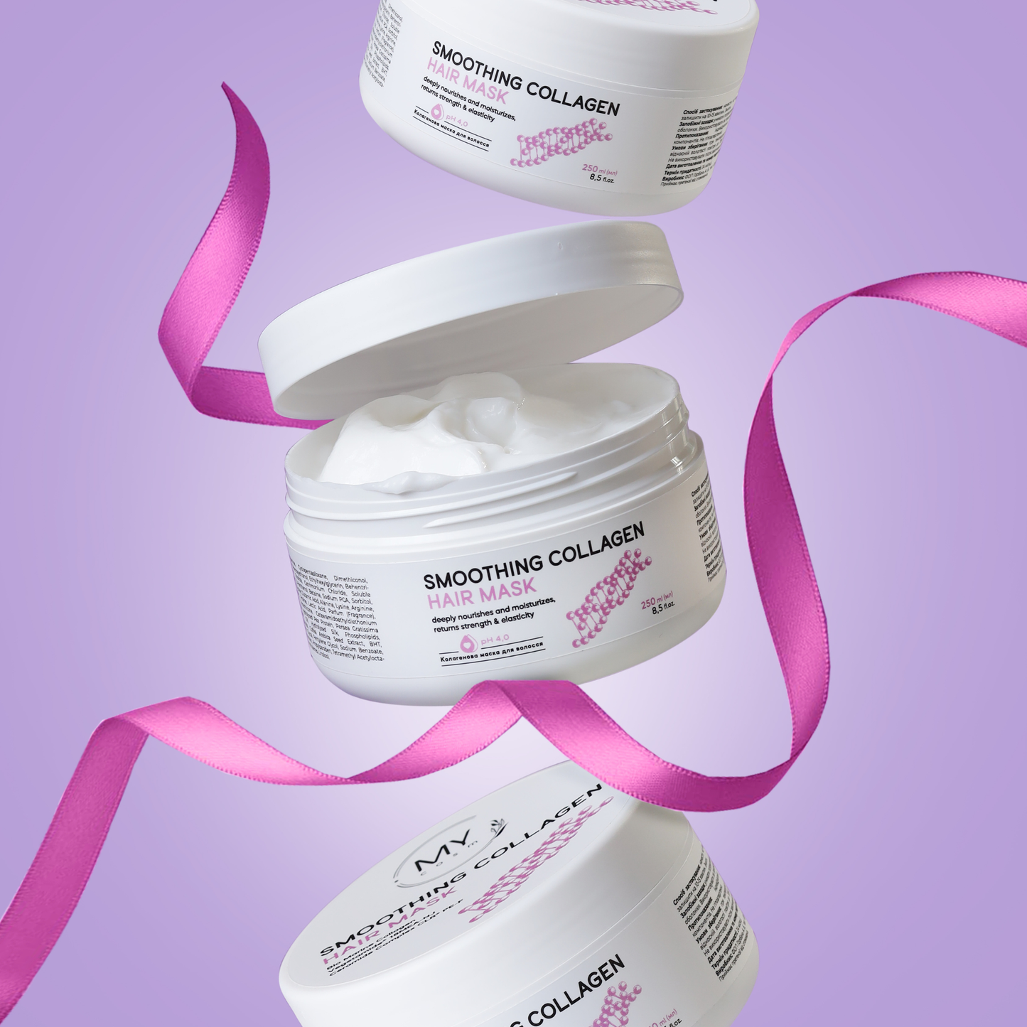 Маска для волосся колагенова розгладжуюча Smoothing Collagen MY cosm, 250 мл