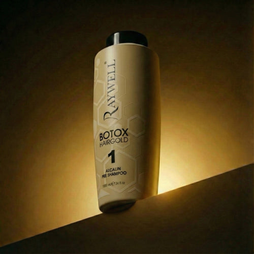 Шампунь для наповнення та зволоження тонкого волосся BOTOX Gold 24K RAYWELL 1000 мл