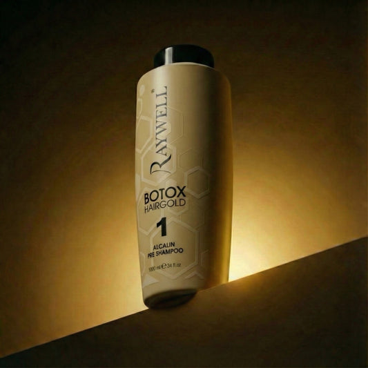 Шампунь для наповнення та зволоження тонкого волосся BOTOX Gold 24K RAYWELL 1000 мл