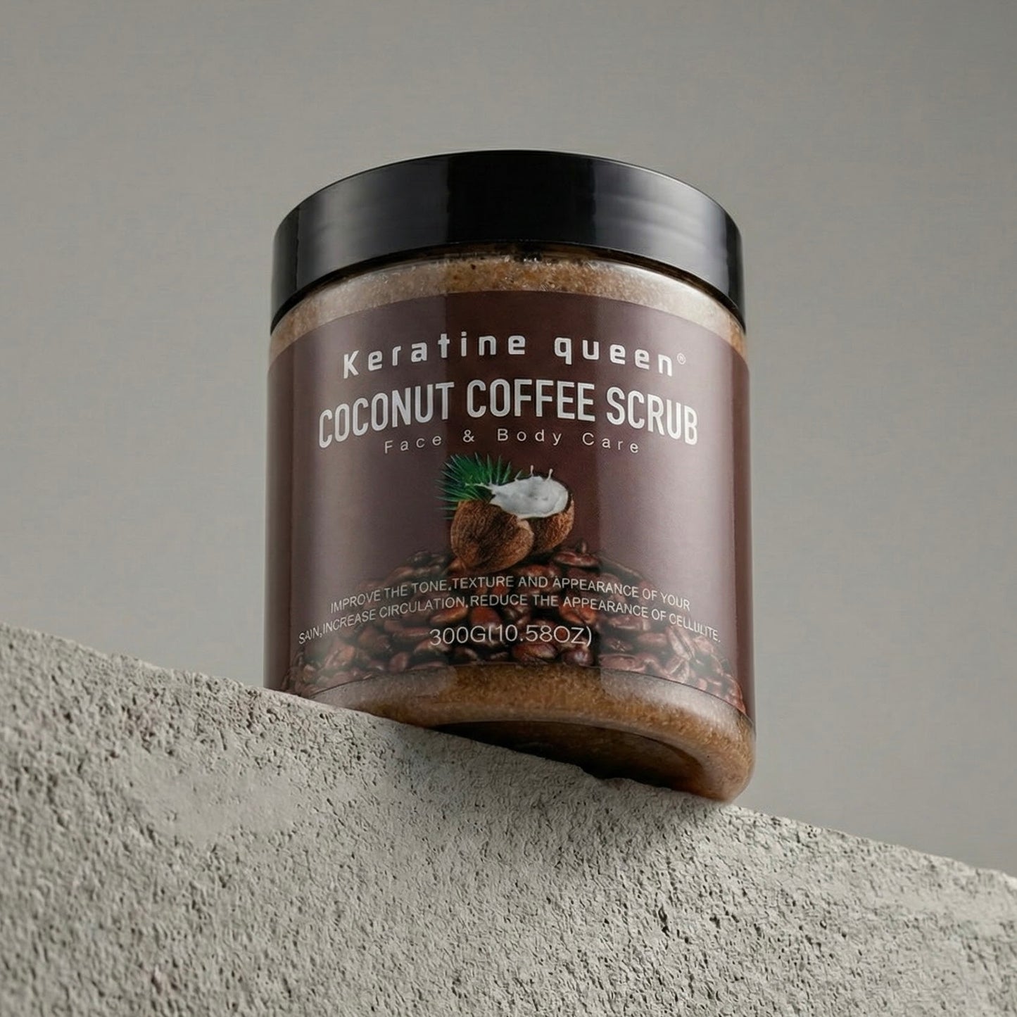 Скраб для тіла з ароматом кави Keratin Queen, 300 г