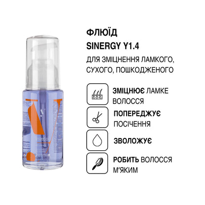 Sinergy™  Рідкі кристали для зміцнення та реконструкції волосся на основі льону Y1.4 60мл