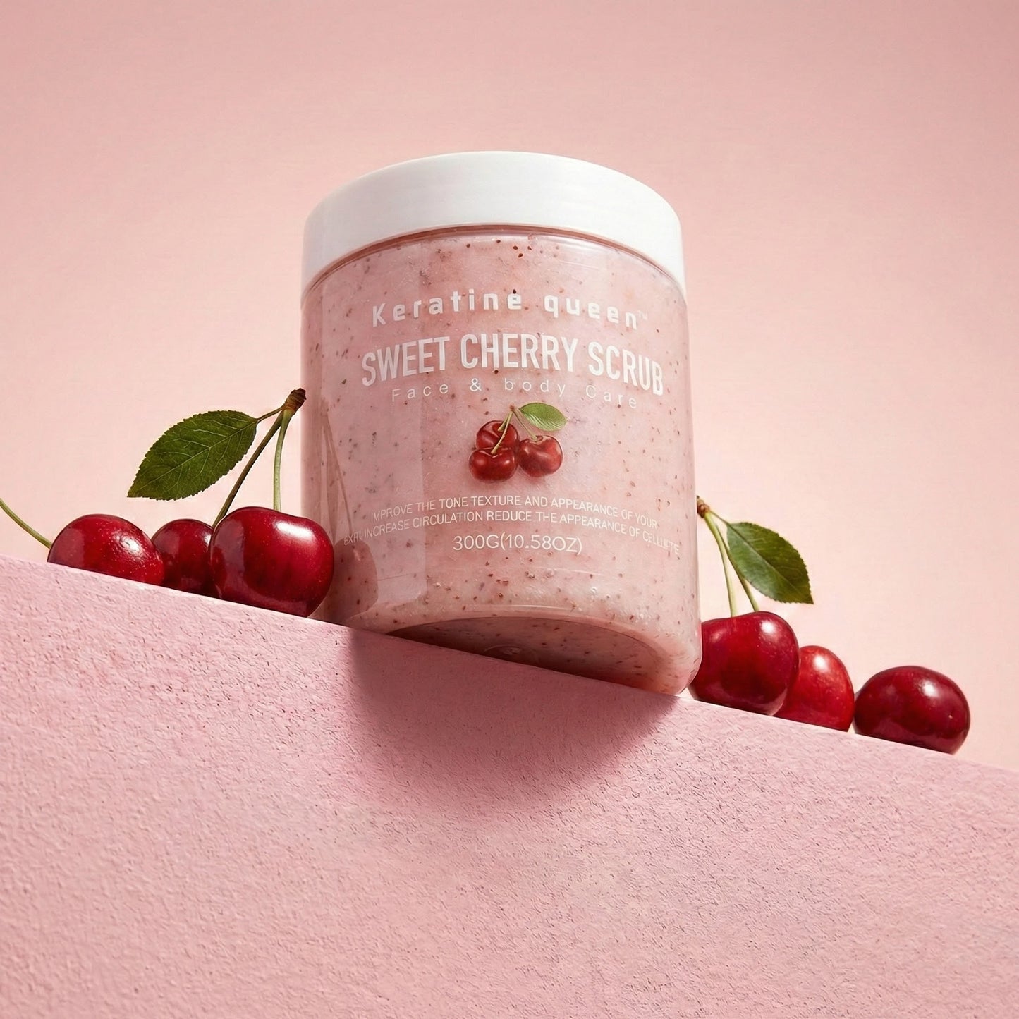 Скраб для тіла з ароматом вишні Keratin Queen, 300 г