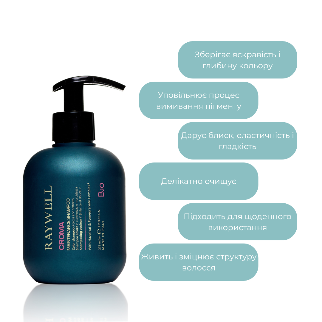 Шампунь для для захисту кольору фарбованого волосся BIO CROMA RAYWELL 275 мл