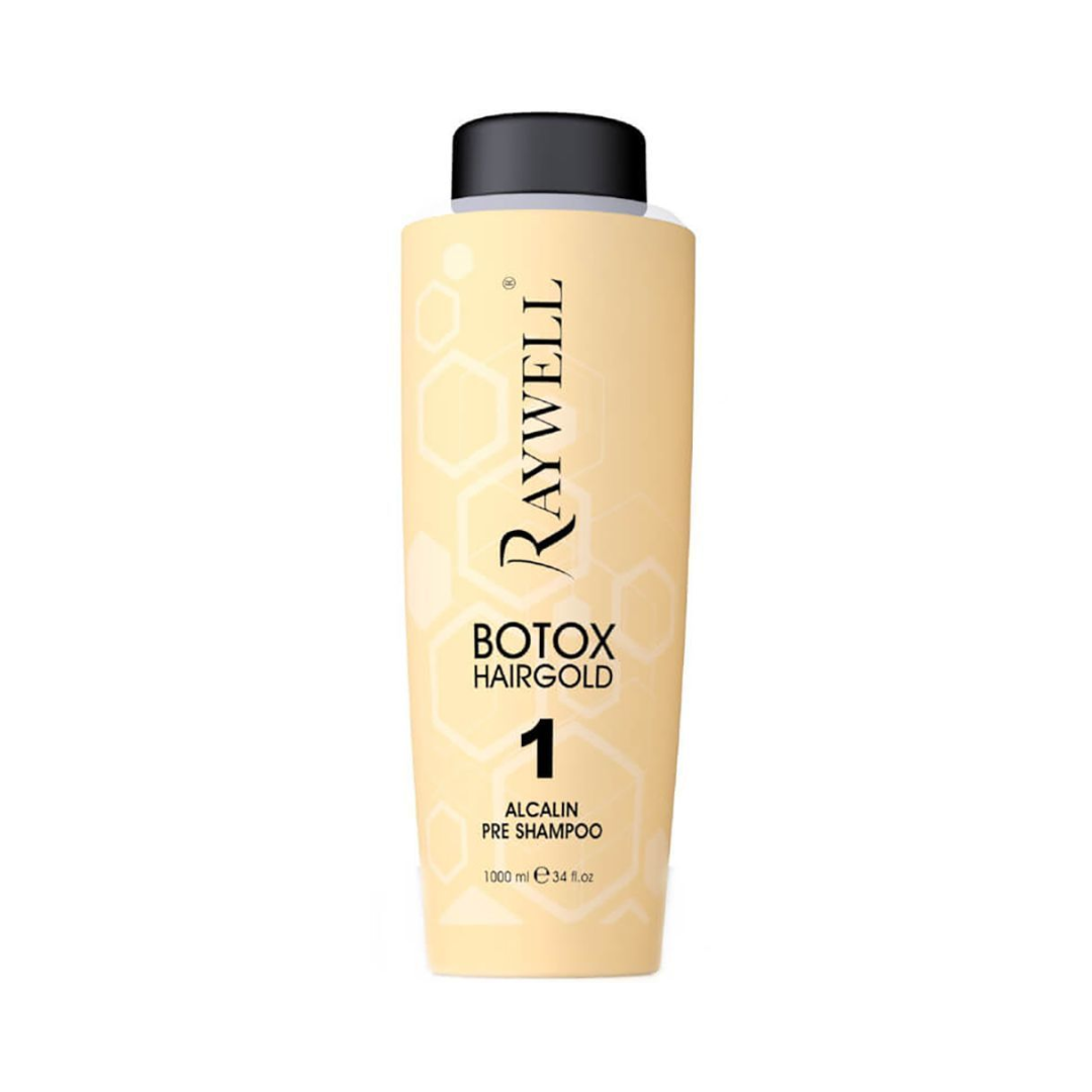 Шампунь для наповнення та зволоження тонкого волосся BOTOX Gold 24K RAYWELL 1000 мл