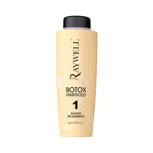 Шампунь для наповнення та зволоження тонкого волосся BOTOX Gold 24K RAYWELL 1000 мл