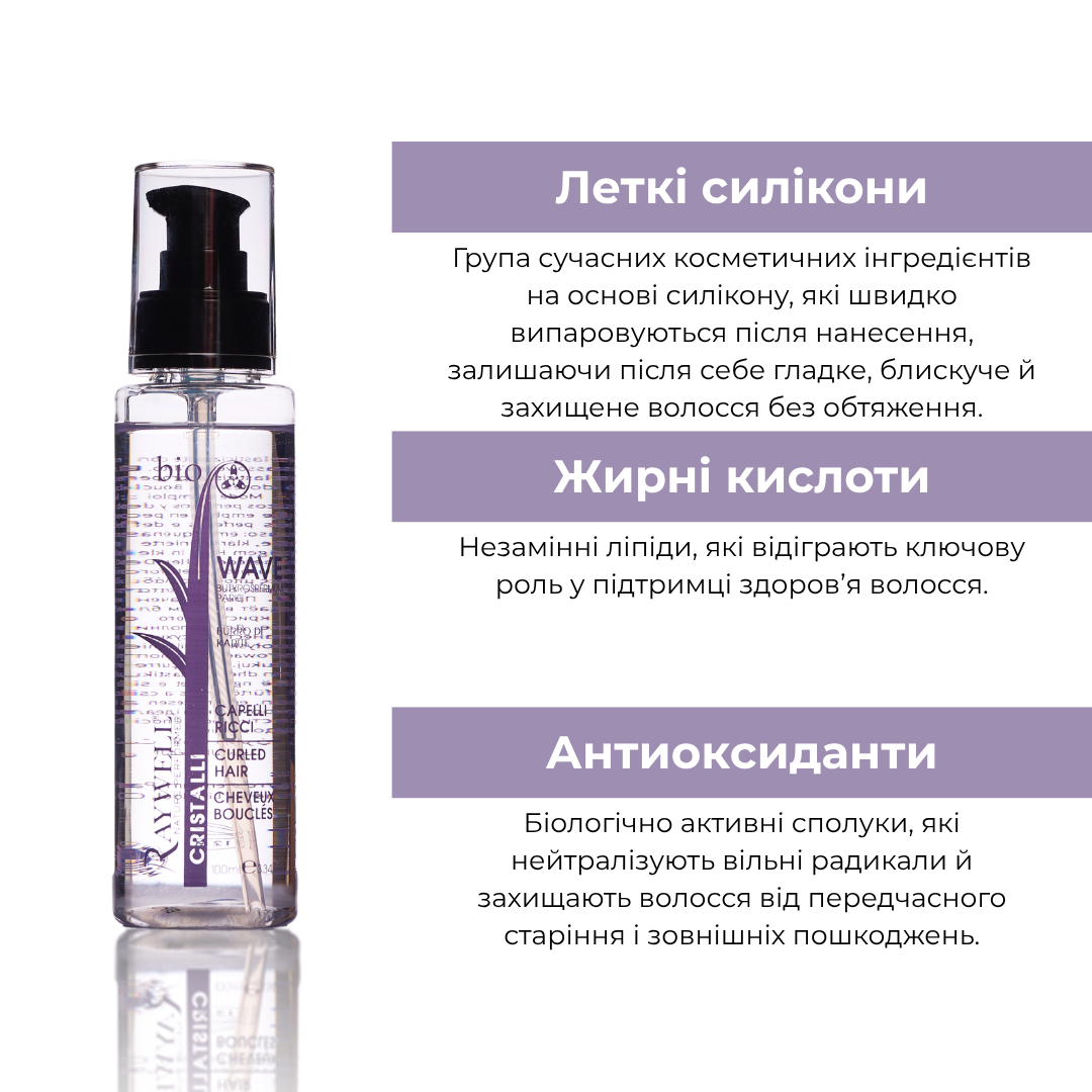 Рідкі кристали для кучерявого волосся BIO WAVE RAYWELL 100 мл