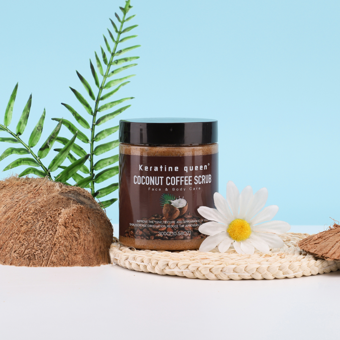 Скраб для тіла з ароматом кави Keratin Queen, 300 г