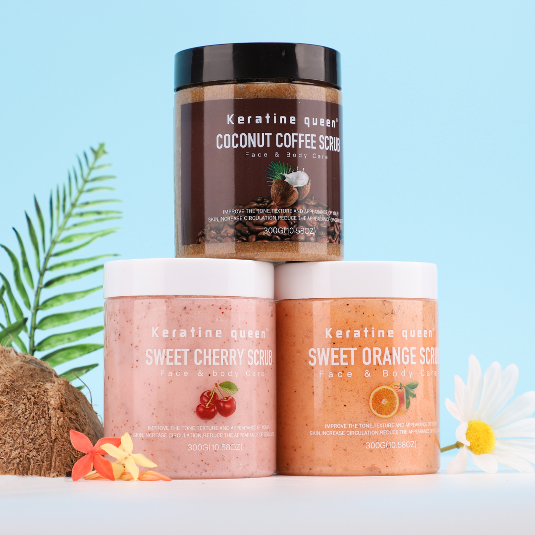 Скраб для тіла з ароматом кави Keratin Queen, 300 г