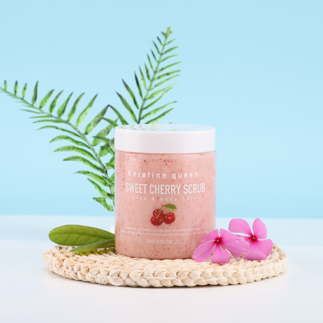 Скраб для тіла з ароматом вишні Keratin Queen, 300 г