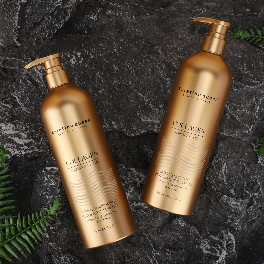 Кондиціонер для сухого та пошкодженого волосся з колагеном Keratin Queen, 750 мл