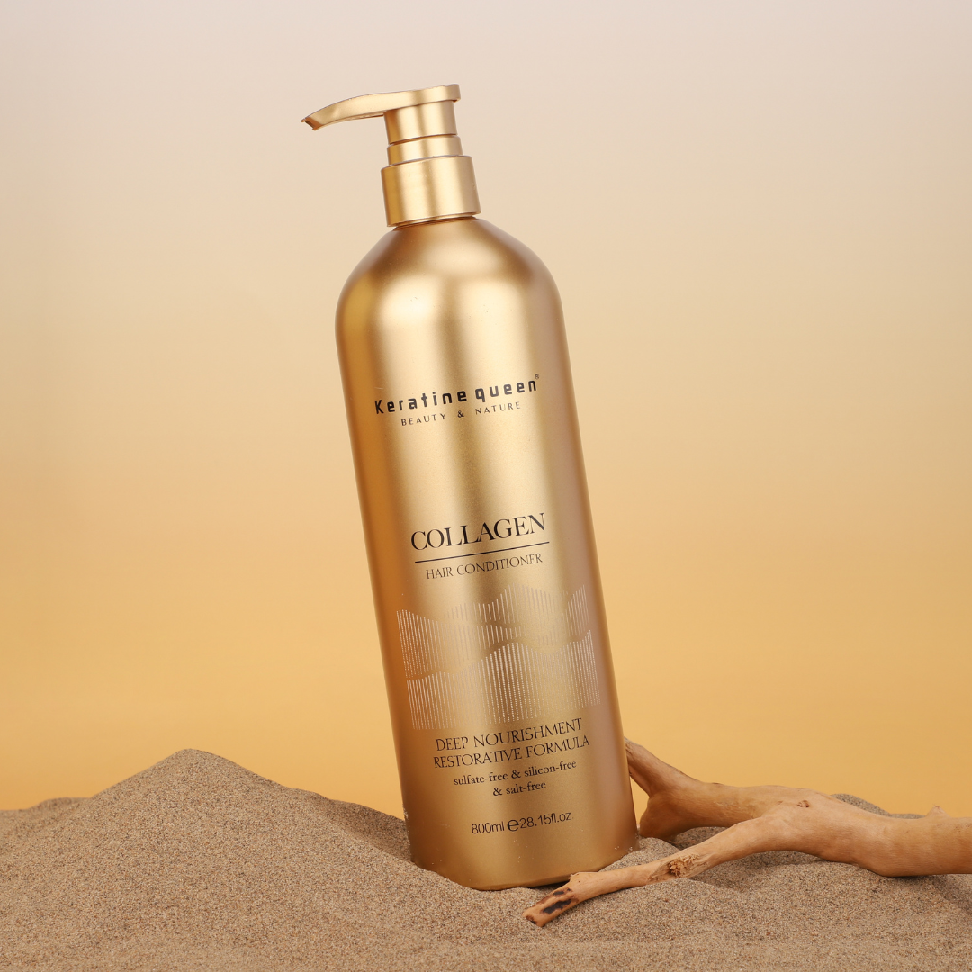 Кондиціонер для сухого та пошкодженого волосся з колагеном Keratin Queen, 750 мл