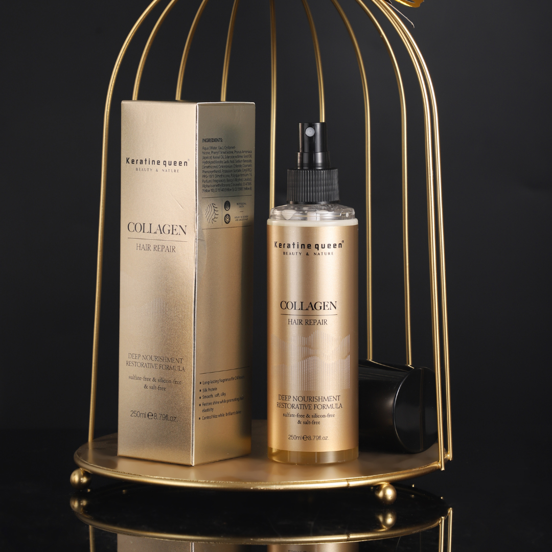 Спрей для пошкодженого волосся відновлення та блиск Keratin Queen, 250 мл