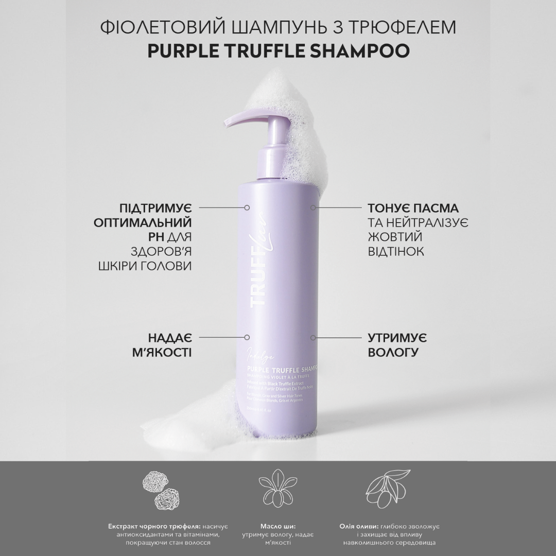 Шампунь з фіолетовим пігментом Purple Truffle Shampoo, TruffLuv - 250 мл
