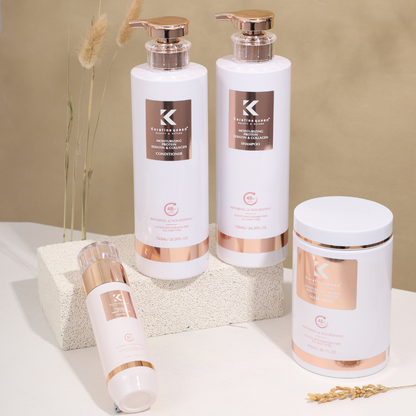 Маска для реконструкції сухого пошкодженого волосся з колагеном Keratin Queen, 800 мл